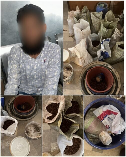 کراچی ڈسٹرکٹ ویسٹ، تھانہ سرجانی پولیس کا اندرون مکان قائم منی گٹکا فیکٹری پر کامیاب چھاپہ